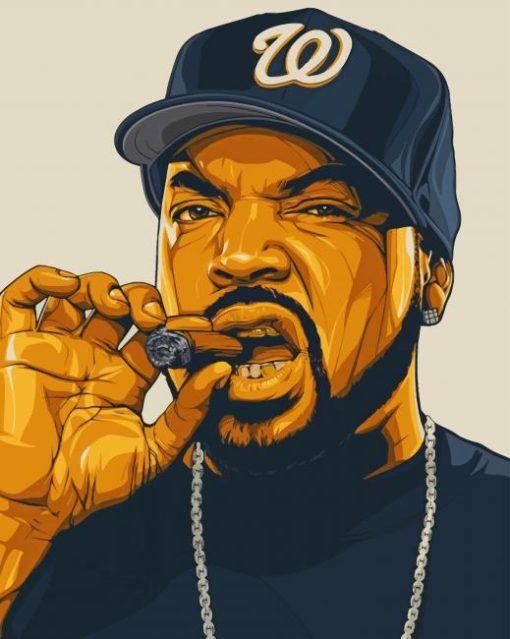 American Actor Ice Cube painy by numbers