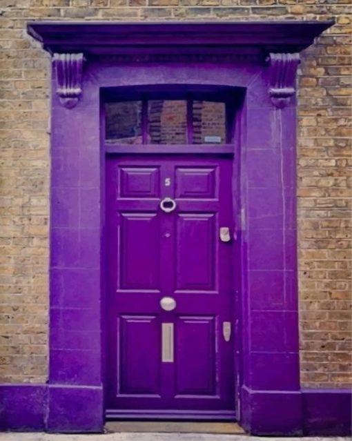 Beautiful Purple Door paint by numbers