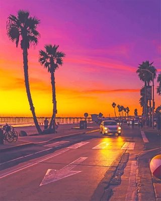 Beautiful Sunset Palms NEW Paint By Numbers
