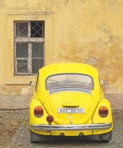 Beautiful Yellow Car paint by numbers