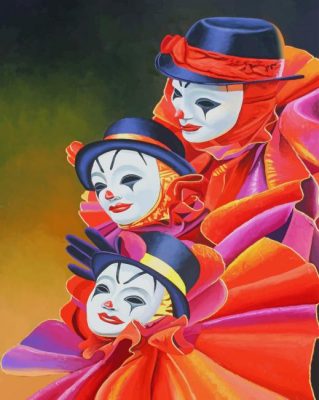 carnival clown Art paint by numbers