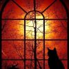 Cat Silhouette paint By numbers