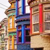 Colorful San Francisco Homes paint By Numbers