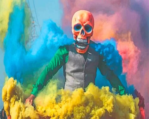 Colorful Smoke Skull NEW Paint By Numbers