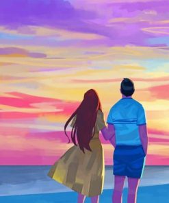 Cute Couple watching The Sky paint By Numbers paint By Numbers