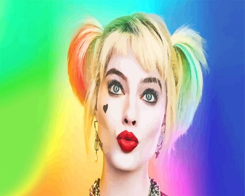 Harley Quinn Colorful Actors Paint By Numbers