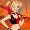 harley quinn cartoon paint by numbers