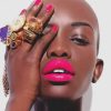 Hot Pink Lipstick on Dark Skin paint by numbers