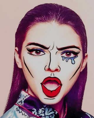 Kendall Pop Art paint by numbers