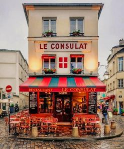 le Consulat Restaurant paint by numbers