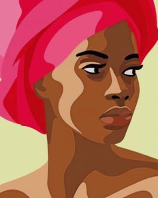 Painting of African Woman paint by numbers