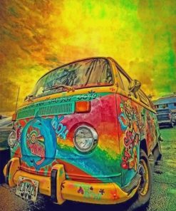 Psychedelic Combi Van paint By Numbers