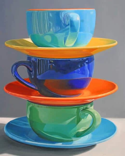 stacked cups paint by numbers