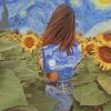 Starry Night Girl paint bY Numbers