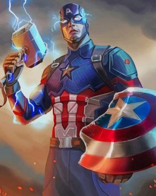 The Hero Captain America paint By numbers