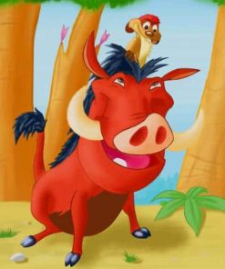 timon and pumbaa paint by number