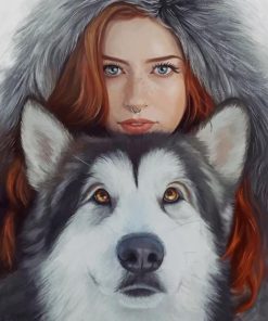 Woman And Wolf paint By numbers