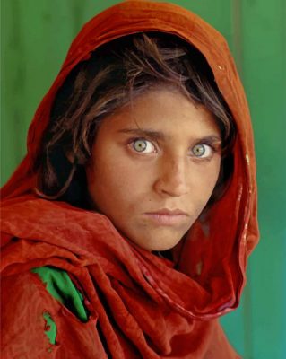 Afghan Girl By Steve Mccurry paint by numbers