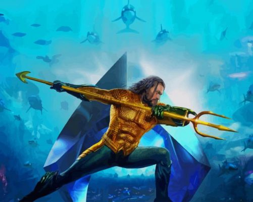 Aquaman Jason Momoa paint by number