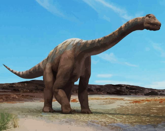 Argentinosaurus Dinosaur paint by numbers