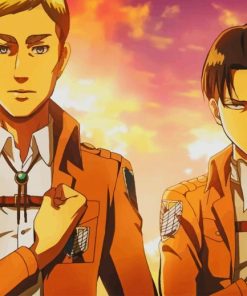 Attack On Titan Erwin Smith Levi Ackerman paint by number