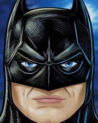 Batman Face paint by numbers