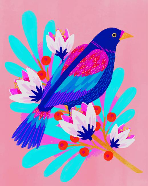 Bird Art paint by number