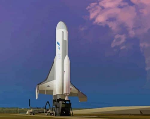 Boeing Darpa Space Plane paint by number