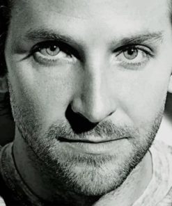 Bradley Cooper Black And White paint by number