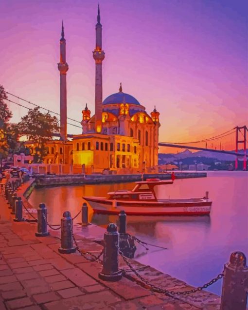 Büyük Mecidiye Mosque turkey paint by numbers