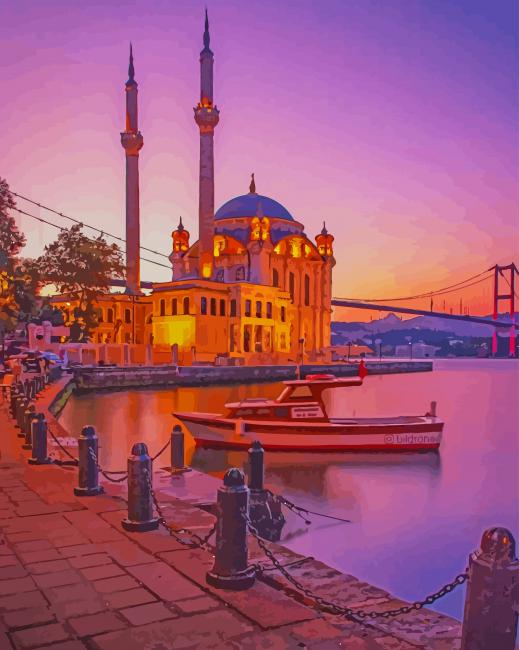 Büyük Mecidiye Mosque turkey paint by numbers