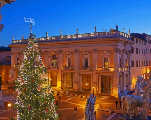 Capitoline Museums Rome Christmas paint by number