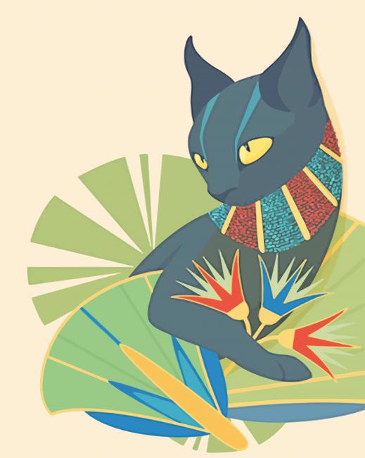 Cat Illustration paint by numbers