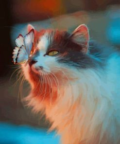 Cat And Butterfly paint by numbers