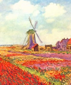 Claude Monet Tulip Fields paint by numbers