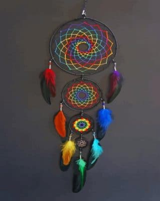 Colored Dream Catcher paint by number