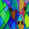Colorful Giraffe paint by number