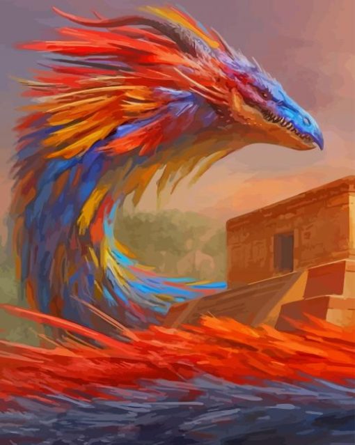 Colorful Dragon paint by numbers