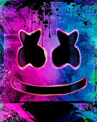 Colorful Marshmello paint by number