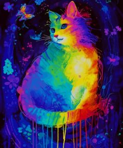 Colorful Mystical Cat paint by numbers