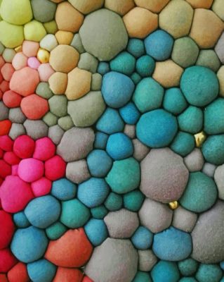 Colorful stones paint by numbers