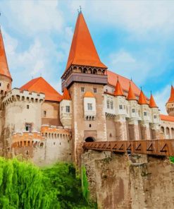 Corvin Castle in Romania paint by number