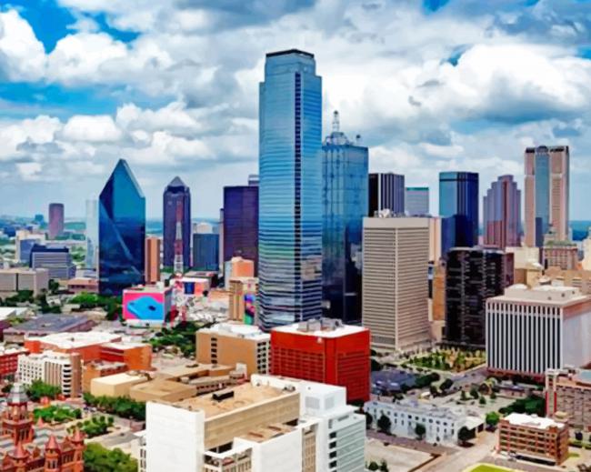 Dallas City Texas paint by numbers