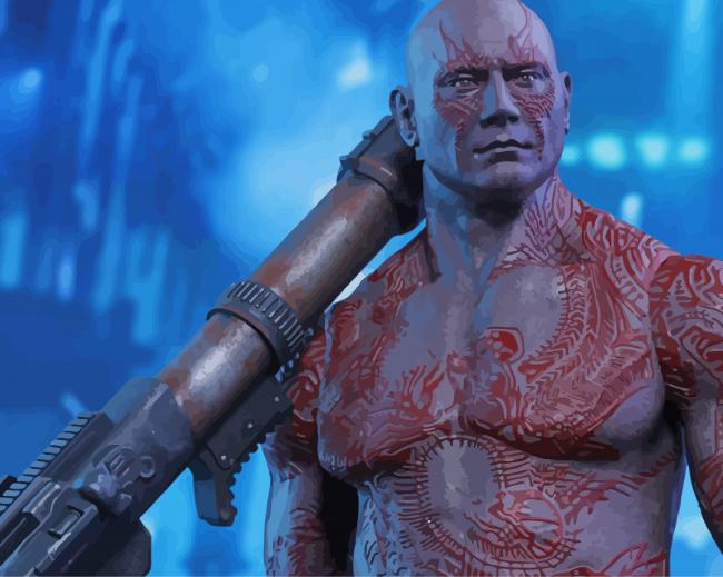 Drax The Destroyer Marvel paint by numbers