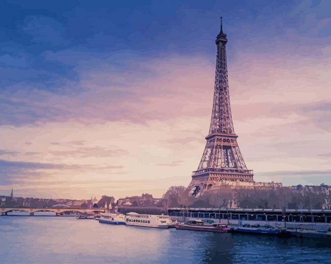 Eiffel Tower paint by number