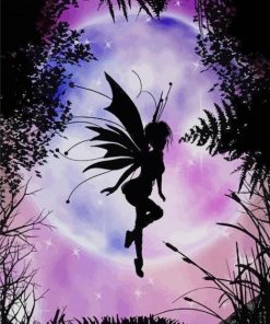 Fairy Silhouette paint by numbers