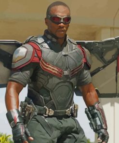 Falcon Fictional Superhero paint by numbers