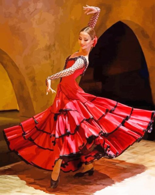 Flamenco Dancer paint by numbers