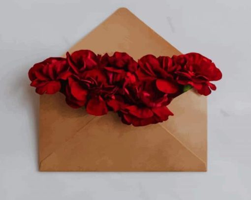 Flowers In Envelope paint by number