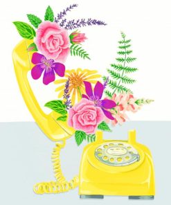 Flowers On Phone paint by numbers